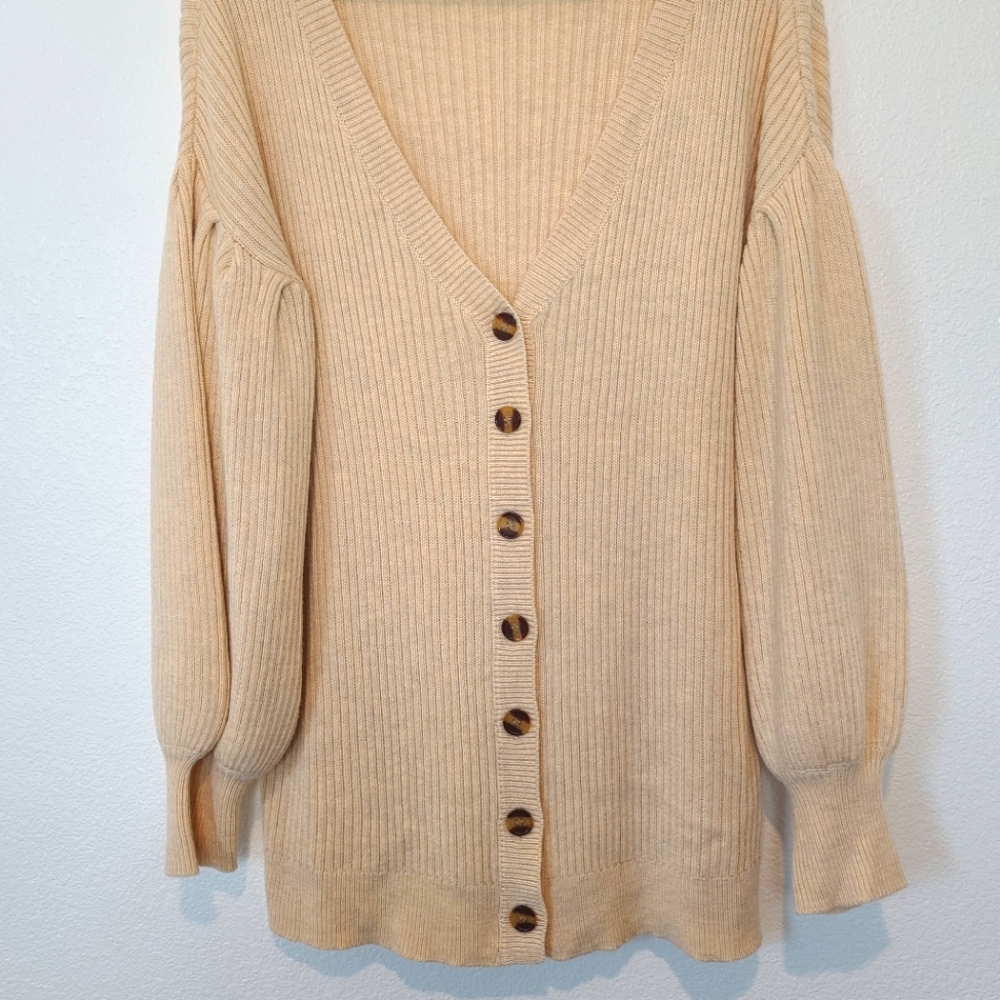 Revolve Song Of Style Vienna Button Front Ribbed Wool Knit Cardigan in I… - Picture 5 of 16